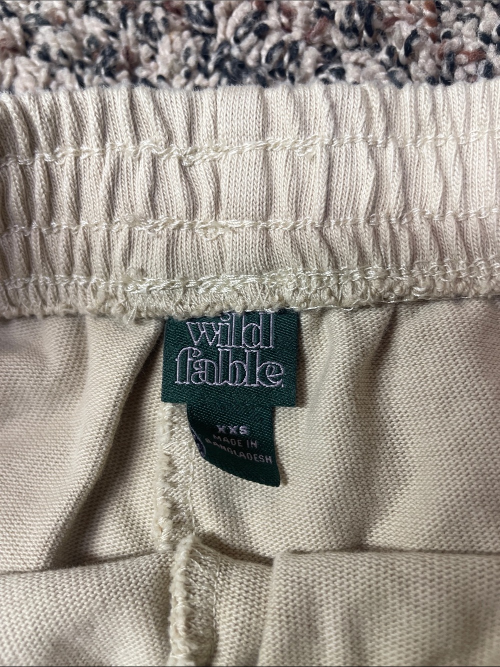 Wild Fable Y2K Women’s Elastic Waist Casual Beige Shorts Size XXS | NWT - Picture 3 of 5